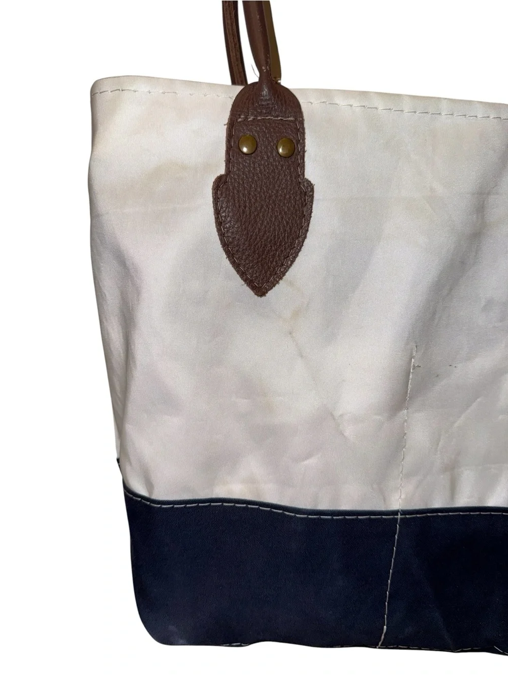 Sea Bags Maine Med Shoulder Tote Bag Zip Top Leather Handles Zip Top Beach Lake - Picture 9 of 14